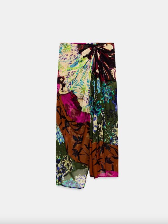 Zara Dresses & Skirts - Zara NWT Draped Printed Pareo Skirt